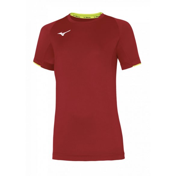 Mizuno Core Short Sleeve Tee Jr / Red/Yellow Fluo 116